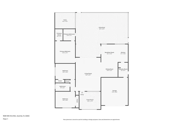 $590,000 | 9630 Northwest 21st Manor, Sunrise, FL 33322