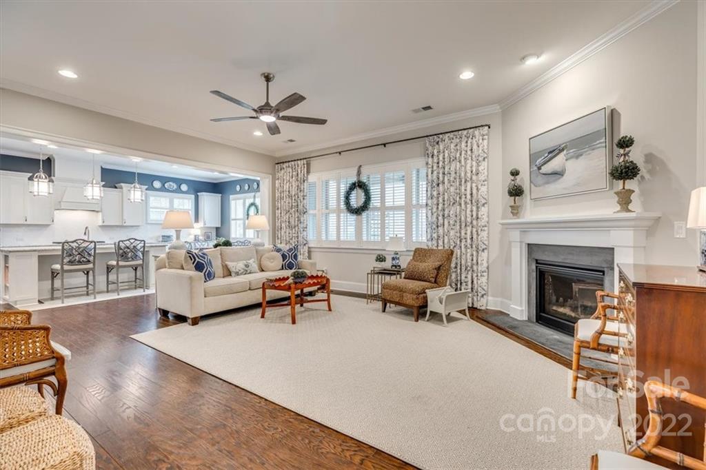 1489 Afton Way Fort Mill, SC 29708 - Photo 10 of 48 a living room with furniture and a fireplace