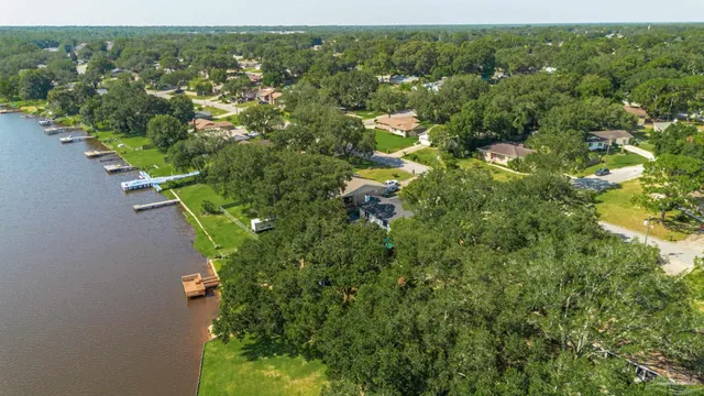 a view of a lake view with a big yard