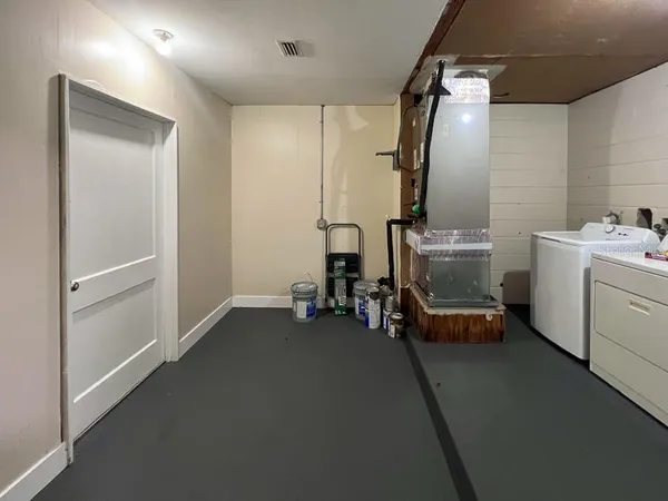 a room with storage and utility