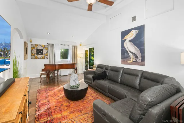 a view of a lake in front of the house