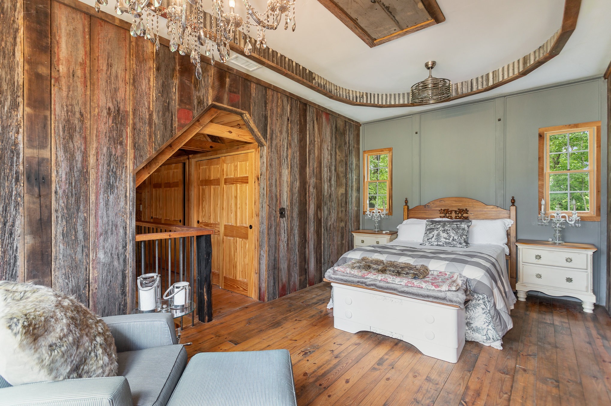 884 Pinnacle Hill Road Kingston Springs, TN 37082 - Photo 41 of 55 a bedroom with a bed and a large window