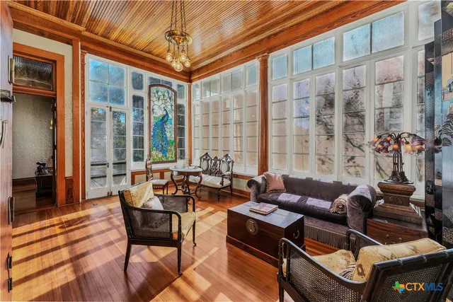 a outdoor space with patio furniture