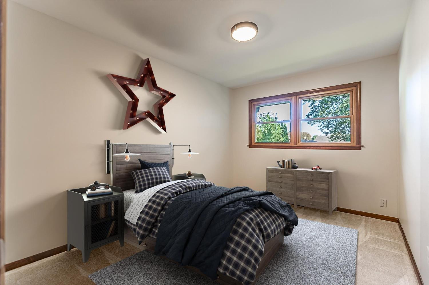 8551 Garfield Avenue Munster, IN 46321 - Photo 16 of 39 a bedroom with a bed and wooden floor