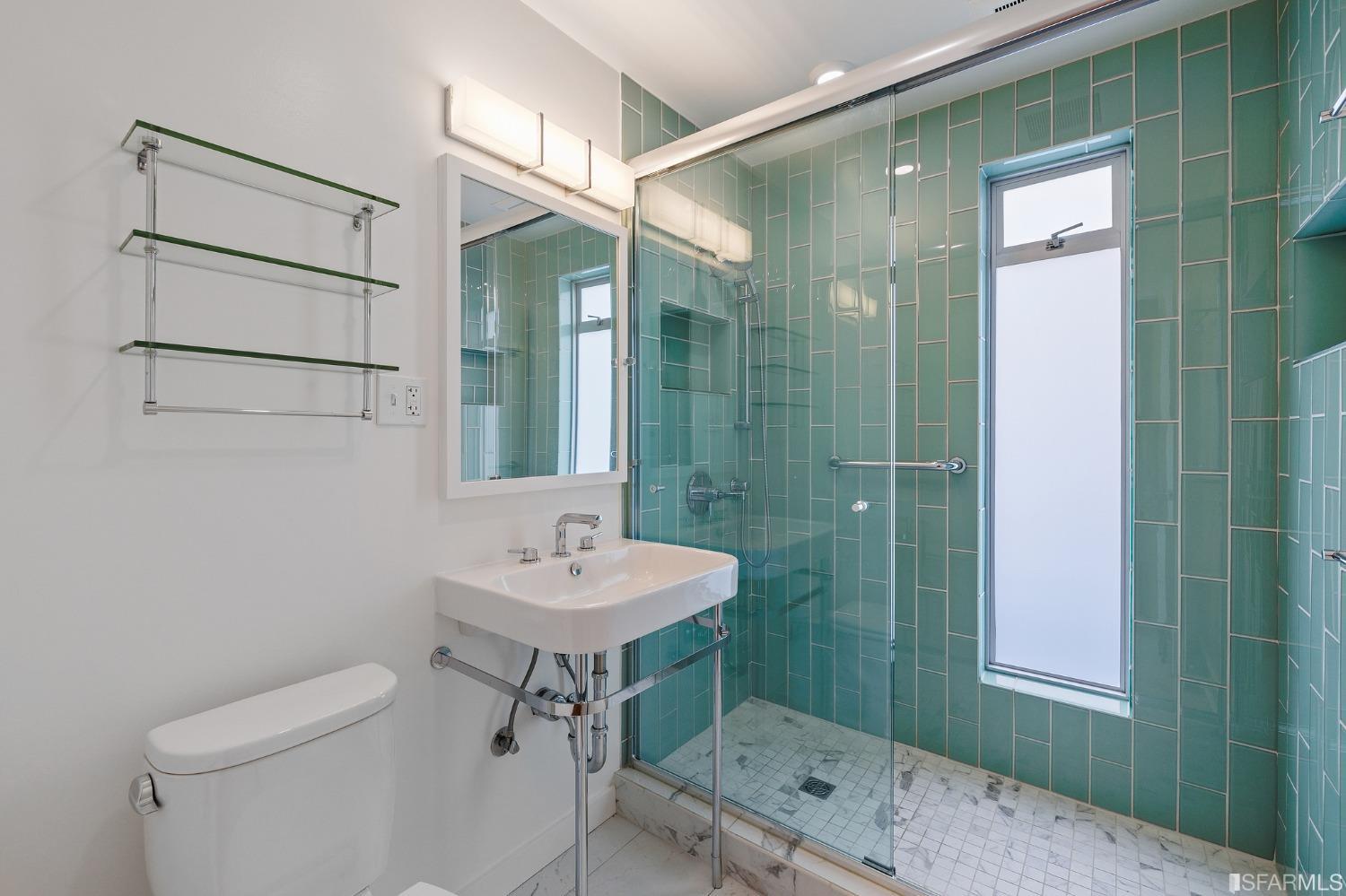 3101 Sunset Terrace San Mateo, CA 94403 - Photo 14 of 24 a bathroom with a sink toilet and shower