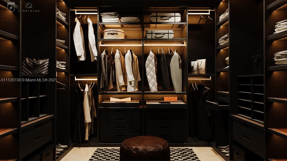5850 Alton Road Miami Beach, FL 33140 - Photo 17 of 27 a close view of walk in closet