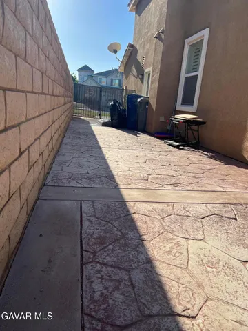 a view of porch with seating space