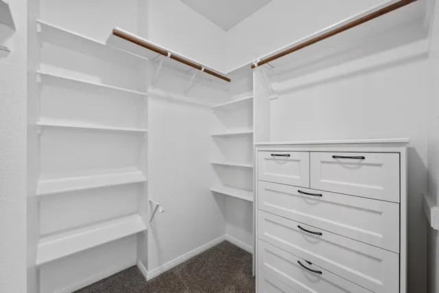 a close up view of a closet