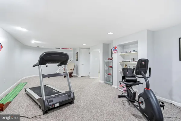 a view of a swimming pool with an outdoor space