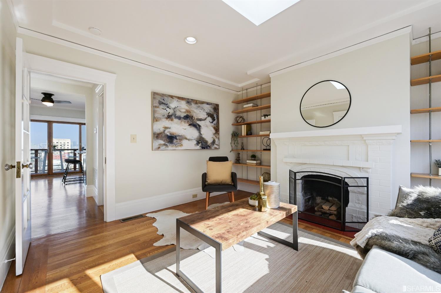 41 Montezuma Street San Francisco, CA 94110 - Photo 4 of 62 a living room with furniture and a fireplace