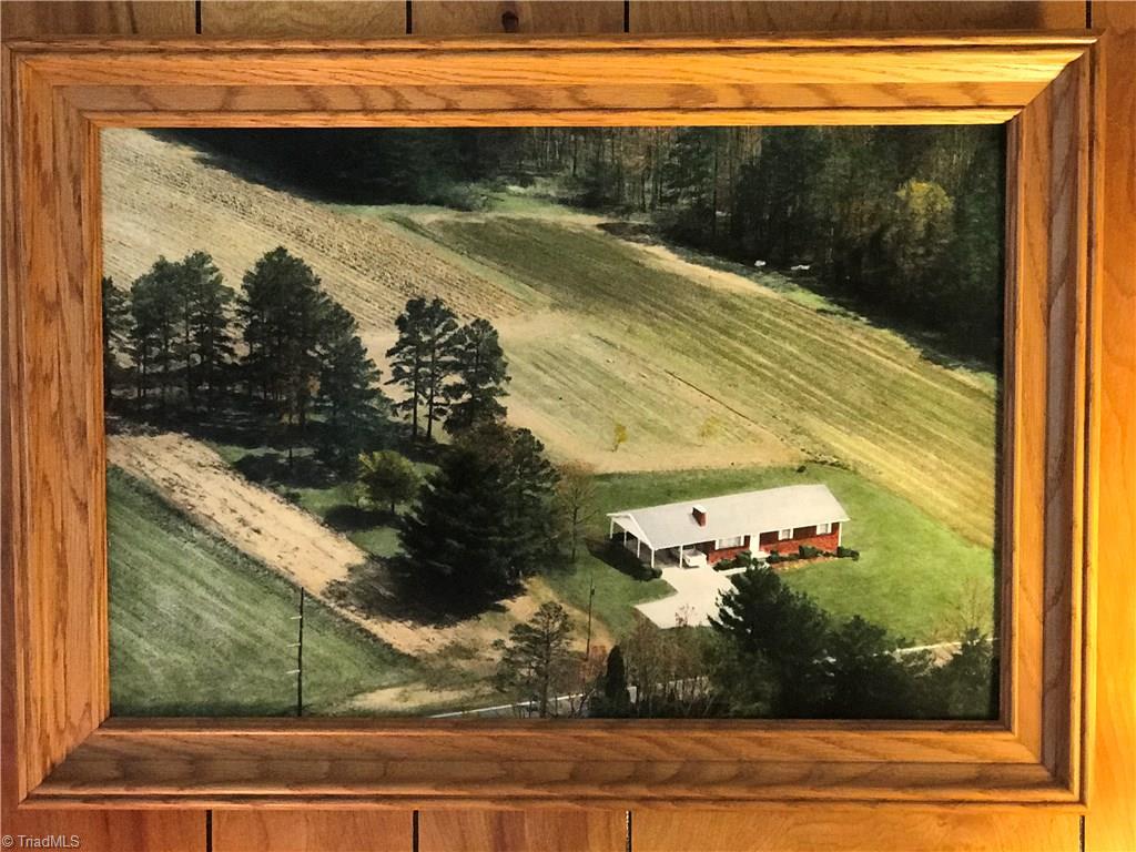 4228 Enterprise Road Lexington, NC 27295 - Photo 29 of 29 Aerial shot of home shows topography and acreage available of the home located in Craver Estates.