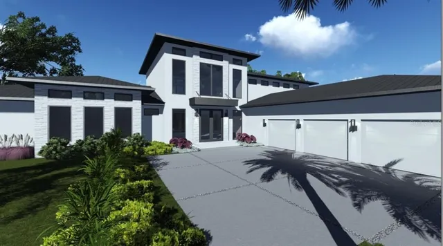 a view of a house with a yard