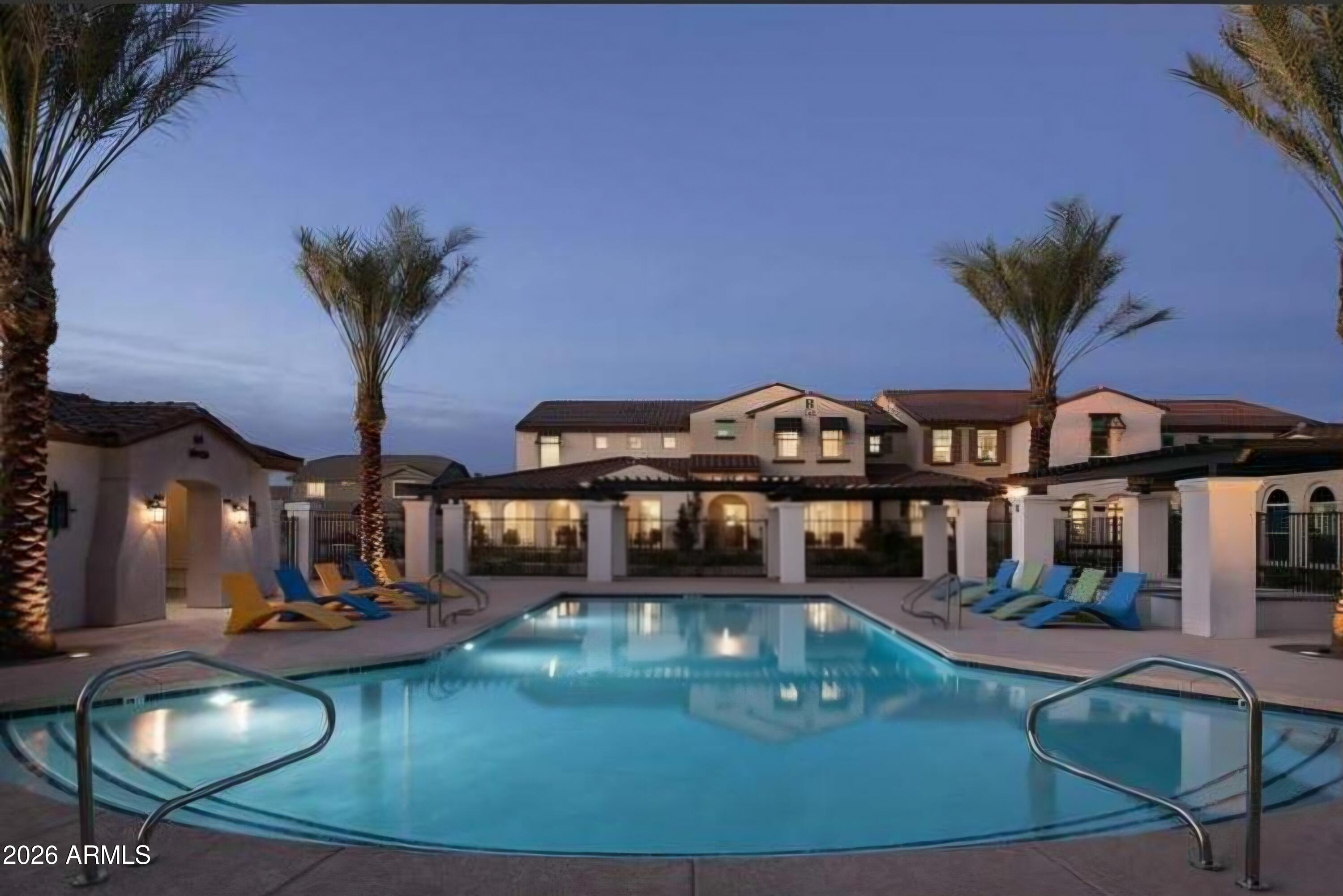 3855 South McQueen Road, Unit 24 Chandler, AZ 85286 - Photo 19 of 23 Night Pool Paseo