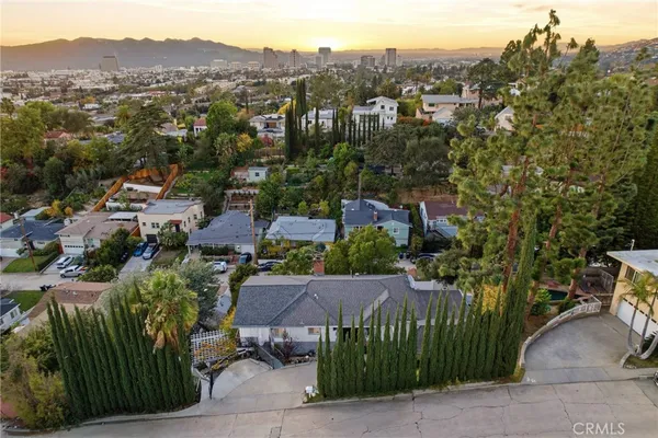 an aerial view of multiple house