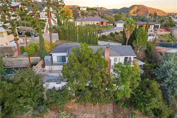 an aerial view of multiple house
