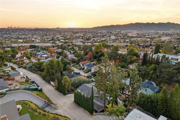 an aerial view of multiple house