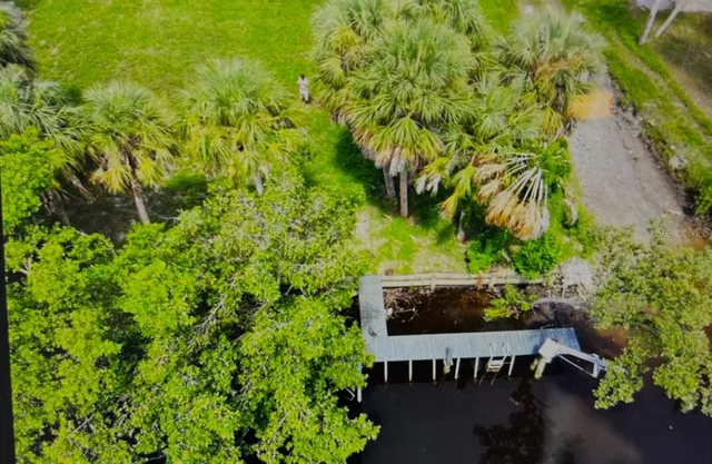 an aerial view of a houses with outdoor space lake and green space