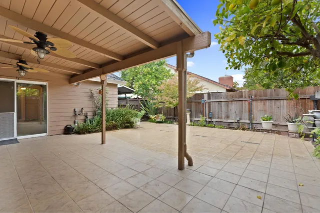 a view of a backyard