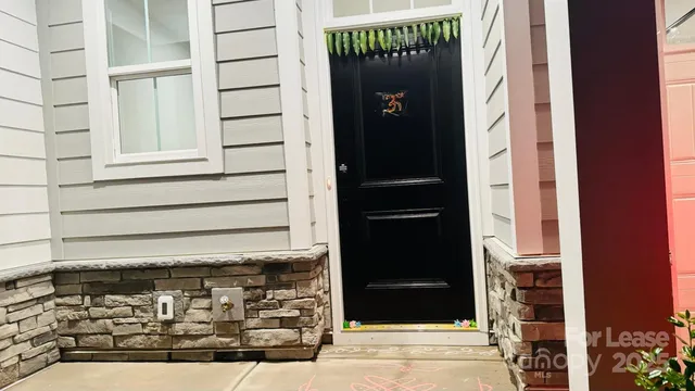 a view of a door of the house