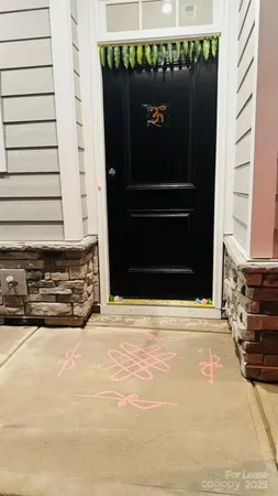 a view of a door of the house