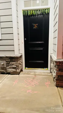 a view of a door of the house