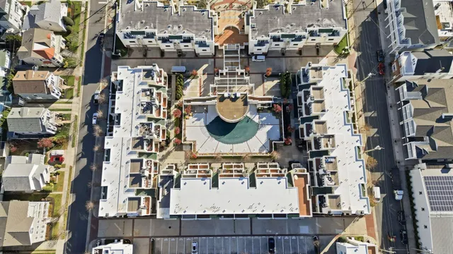 an aerial view of a city