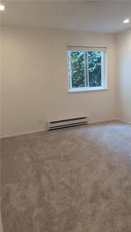 an empty room with a window