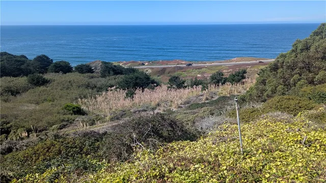 a view of an ocean and beach