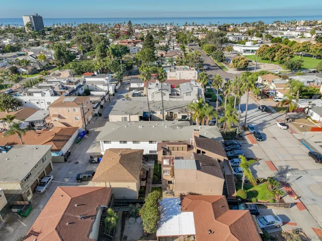 an aerial view of a city