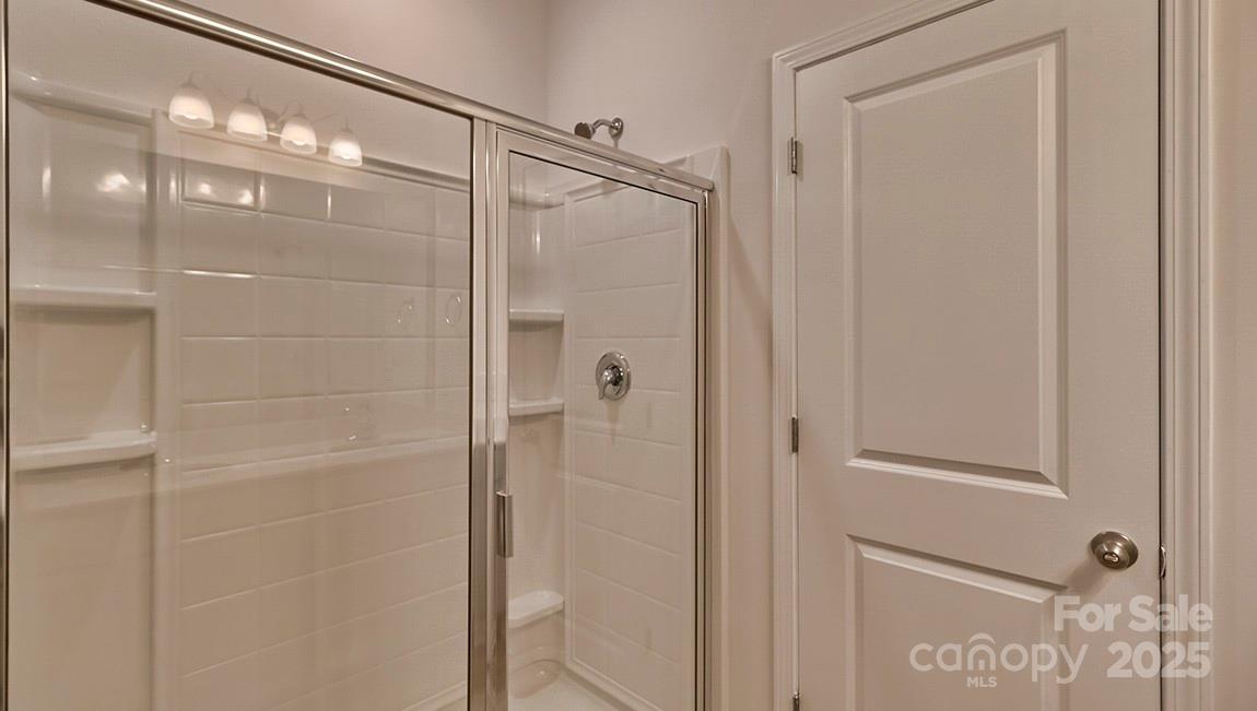 217 Shorthorn Road Fletcher, NC 28732 - Photo 16 of 19 a bathroom with a glass shower door
