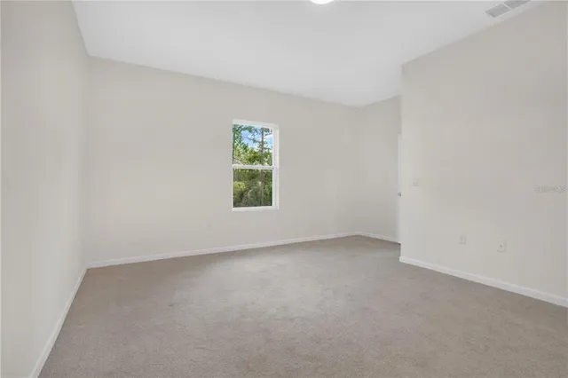 an empty room with a window