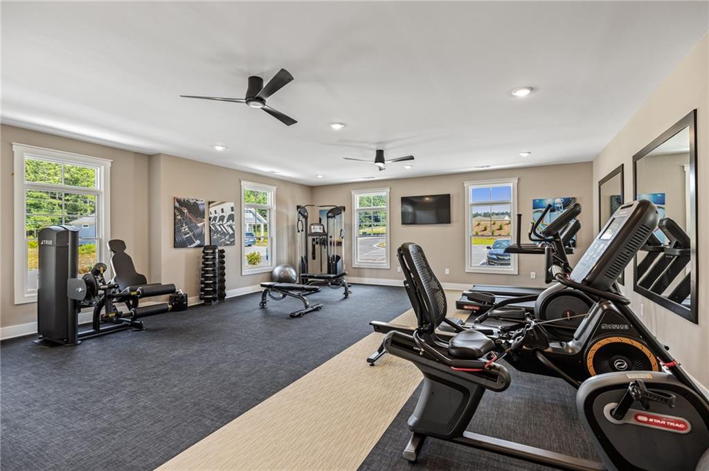 3472 Fishpond Circle Dacula, GA 30019 - Photo 62 of 72 a view of a room with gym equipment