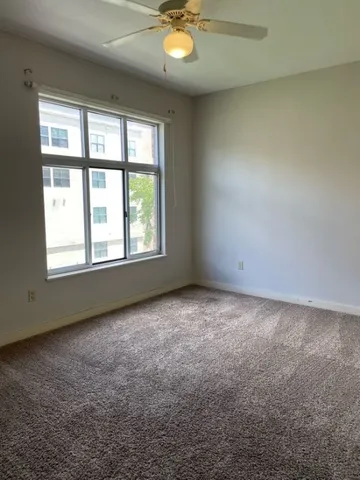 an empty room with a window