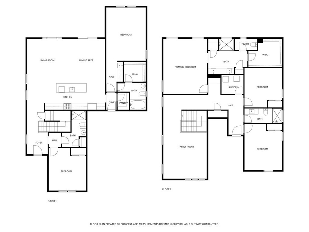 7608 Citrusmoon Court Riverside, CA 92507 - Photo 25 of 25 1st and 2nd floorplan overview. The 4th upstairs bedroom was omitted from floorplan outline however, it is located next to the 3rd bedroom. The 4th bedroom has a large closet and a window seat.