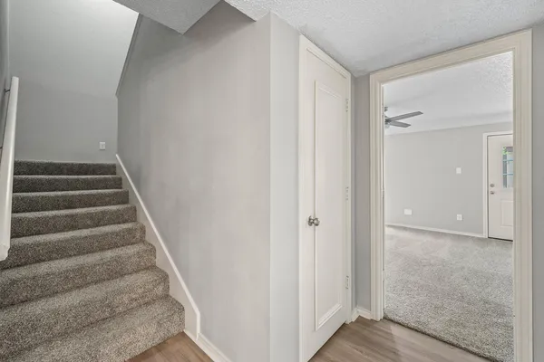 a view of stairs