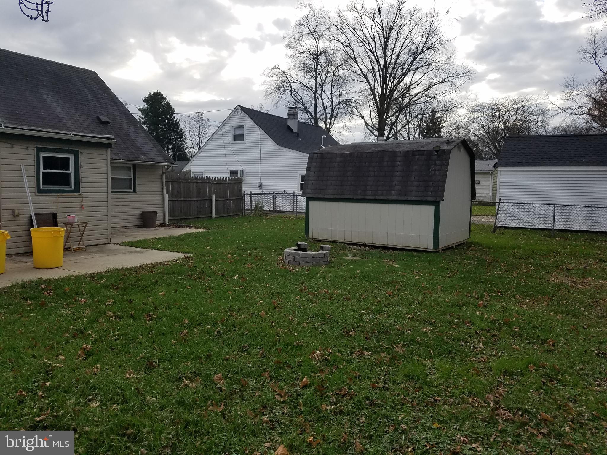 117 Rutledge Avenue Ewing, NJ 08618 - Photo 3 of 5 Back Yard with Shed
