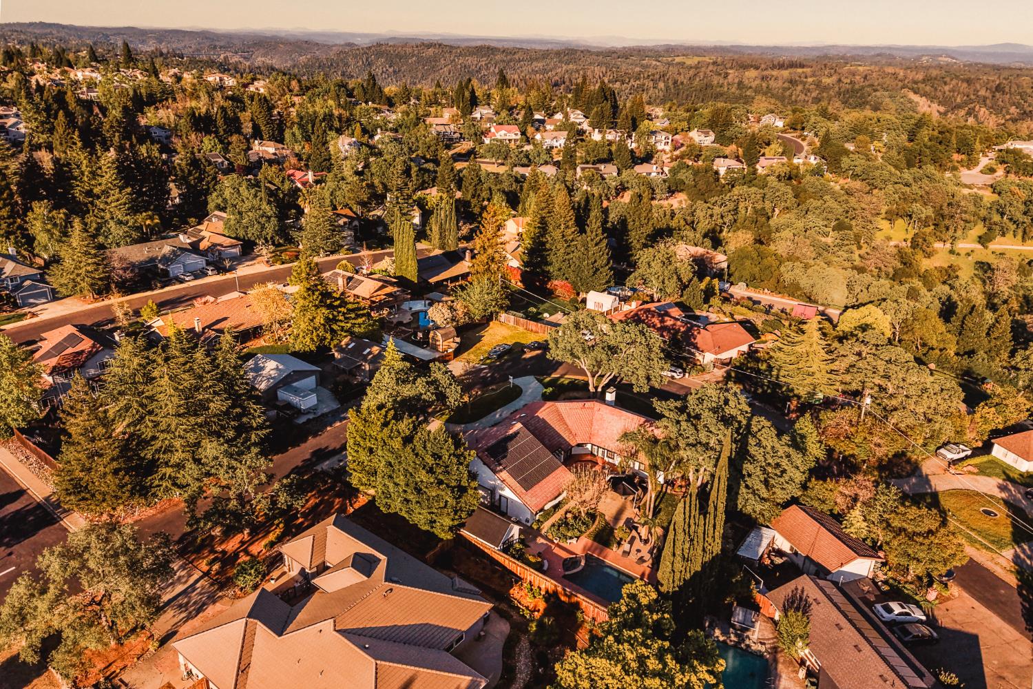 1801 Arroyo Drive Auburn, CA 95603 - Photo 64 of 68 an aerial view of residential houses with city view