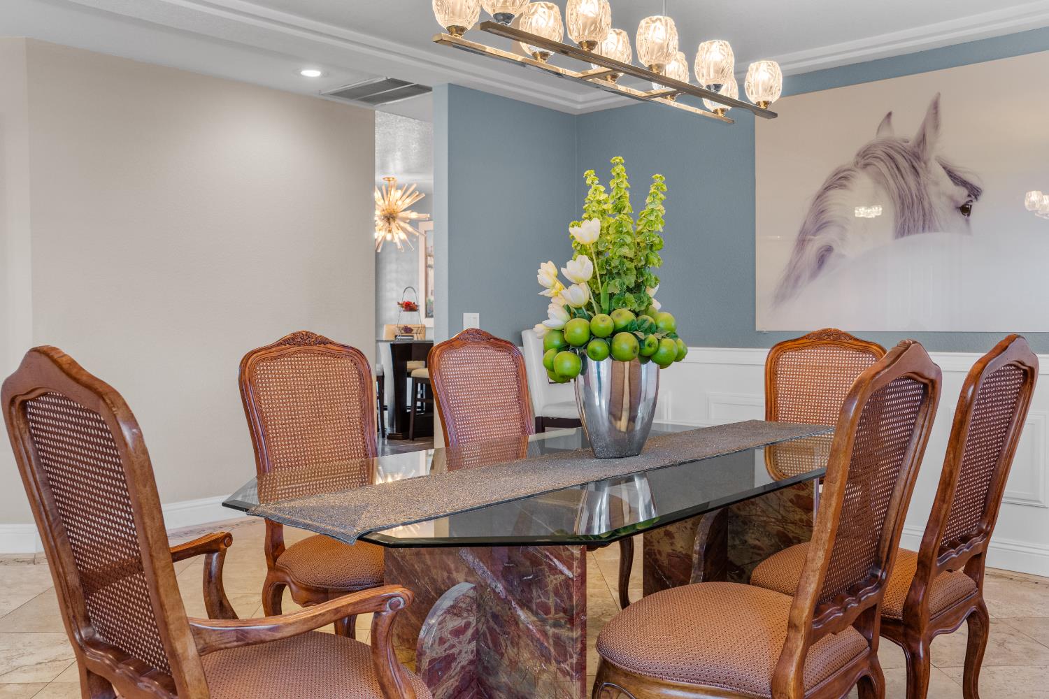 1801 Arroyo Drive Auburn, CA 95603 - Photo 8 of 68 a view of a dining room with furniture and chandelier