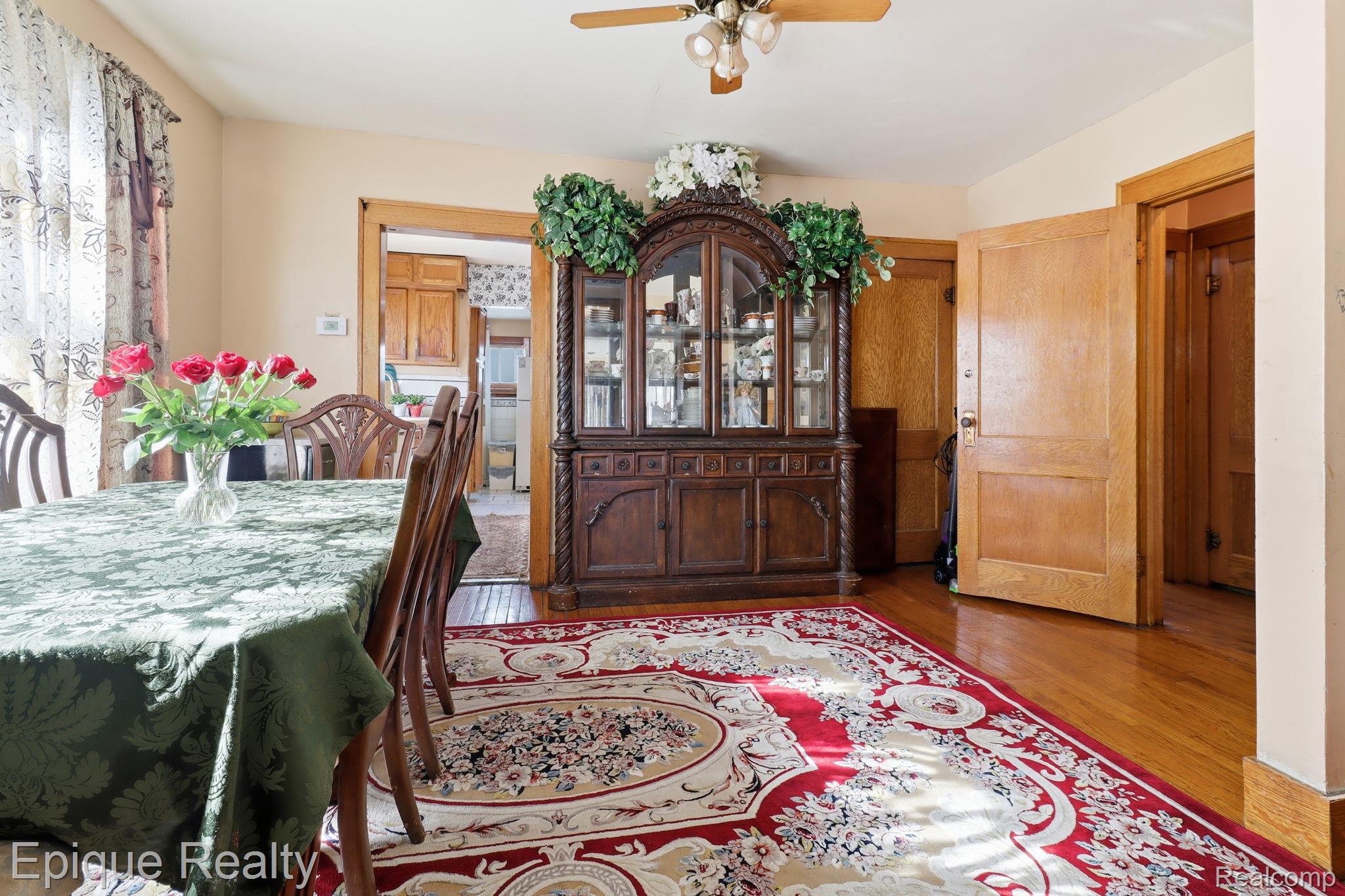 5834 Wayne Road Romulus, MI 48174 - Photo 6 of 15 Dining area featuring wood finished floors and ceiling fan