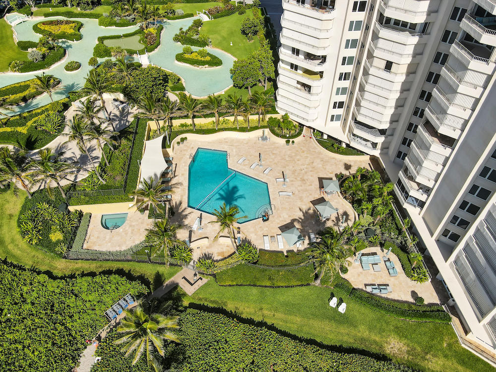 500 South Ocean Boulevard, Unit 803 Boca Raton, FL 33432 - Photo 45 of 72 an aerial view of a residential houses with yard