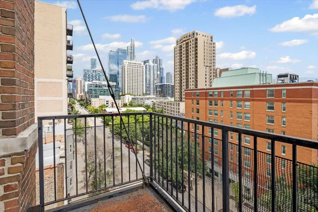 a view of balcony with city view