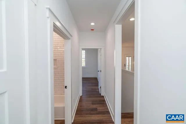 a view of a hallway with a hallway