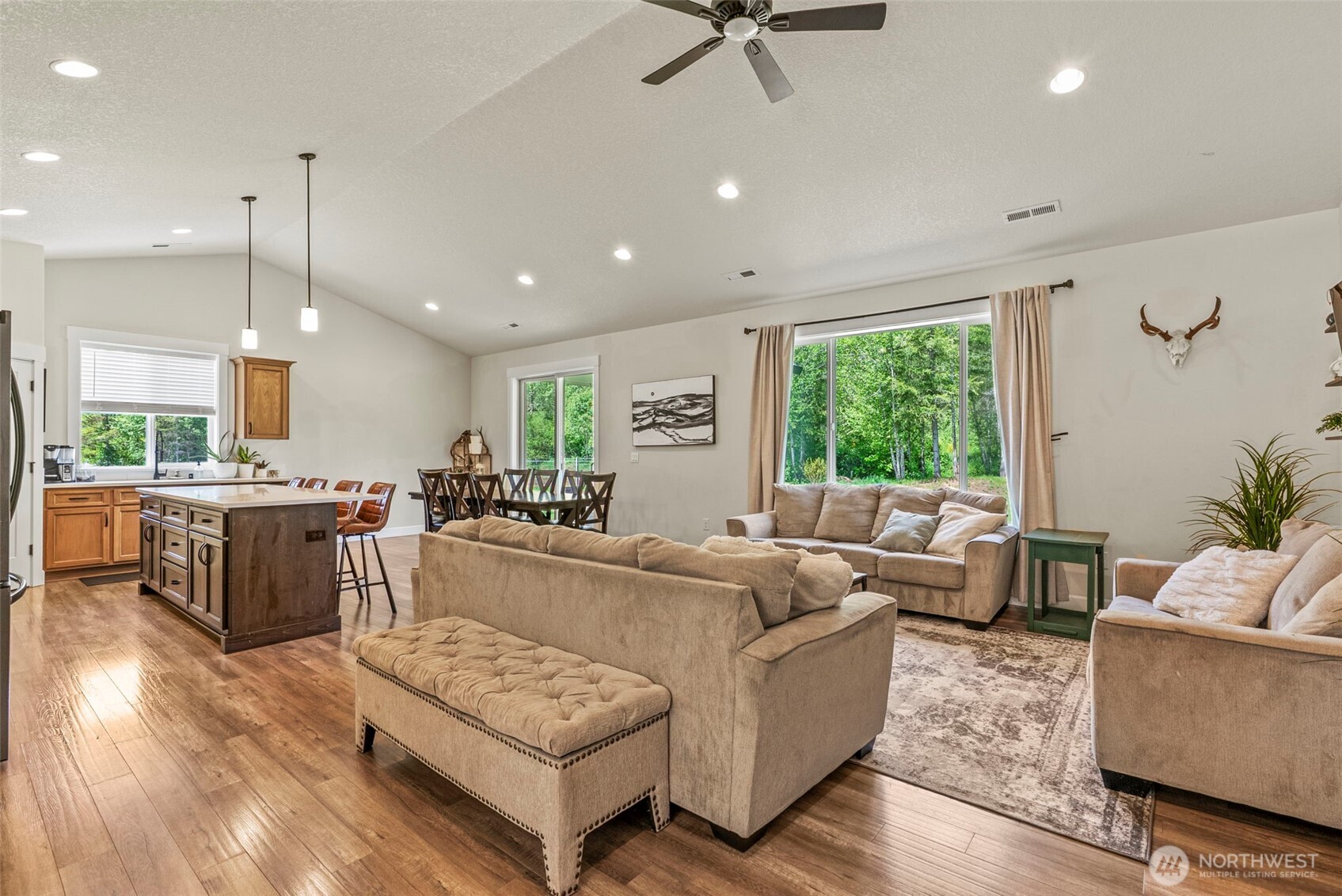 266 Fir Road Ariel, WA 98603 - Photo 12 of 32 a living room with furniture and a large window
