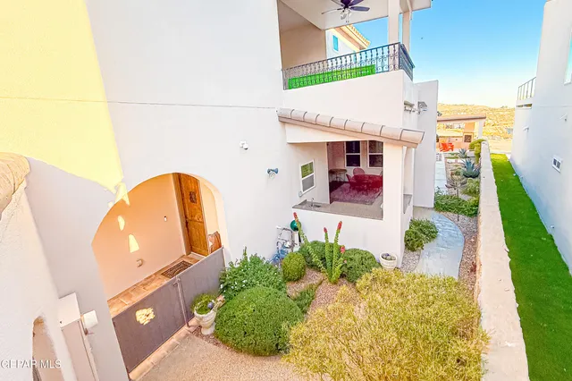 a front view of a house with entryway