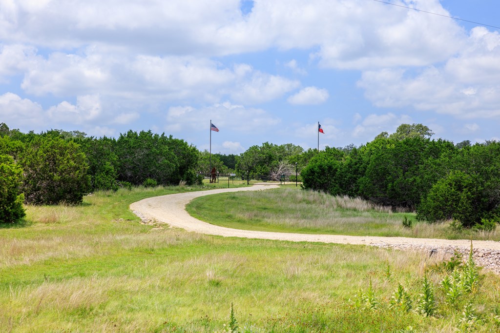 221 Coyote Trail Harper, TX 78631 - Photo 44 of 47 a view of a swimming pool with a yard and trees in the background