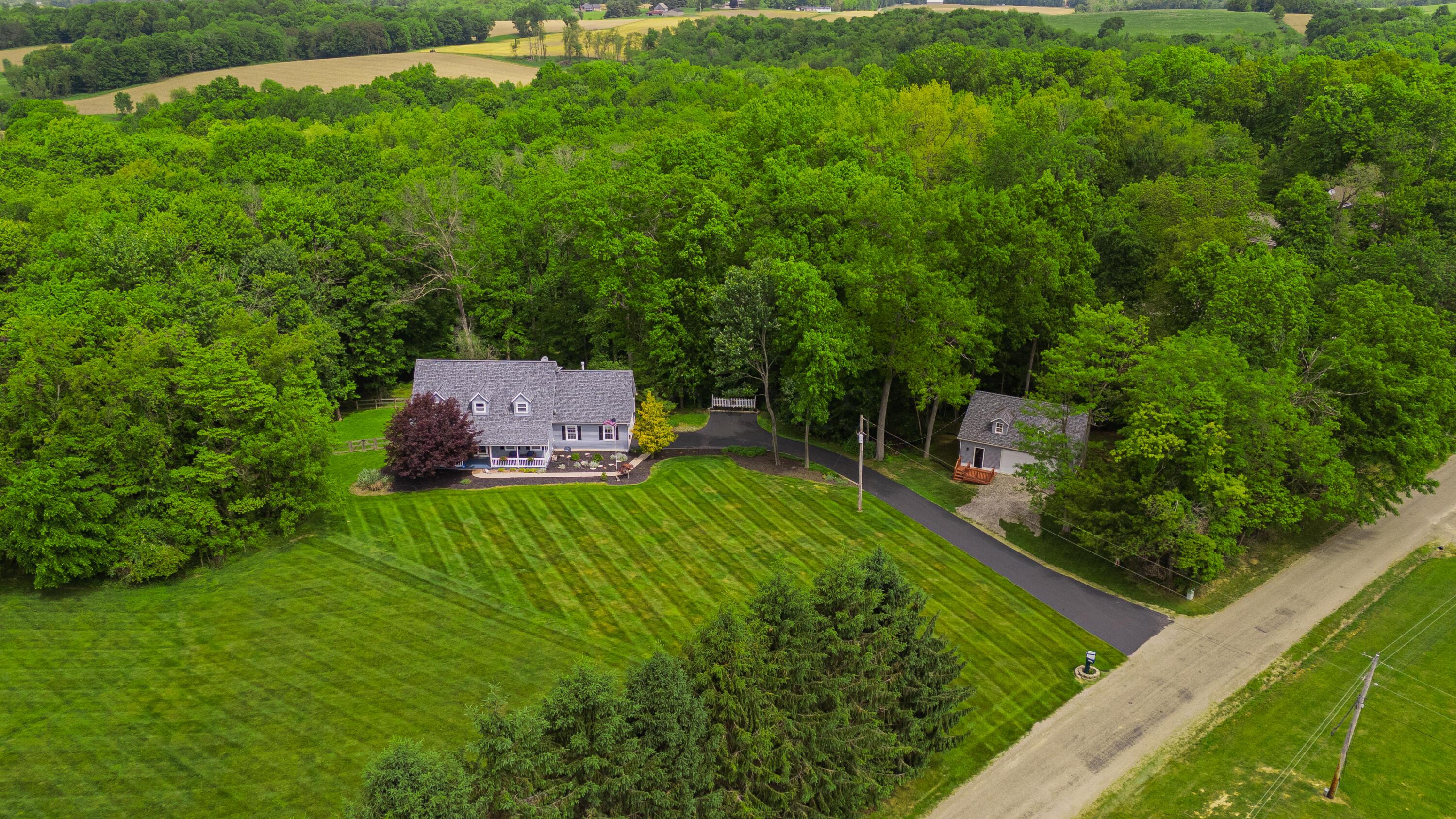 11557 Palmer Road Mount Perry, OH 43760 - Photo 62 of 68 Front Drone 6 Acres