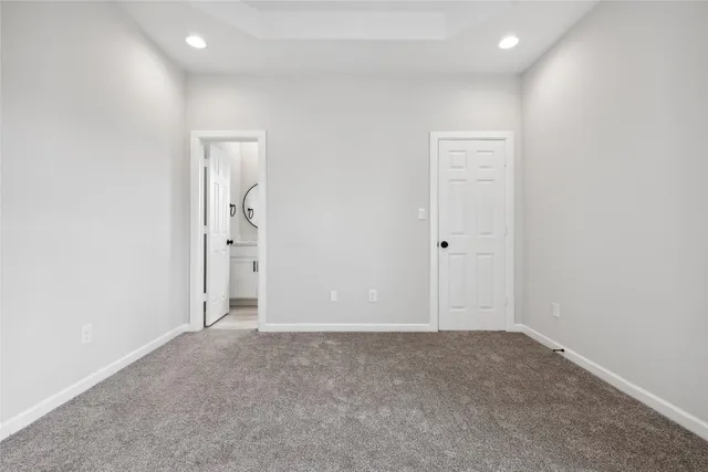 an empty room with an entryway