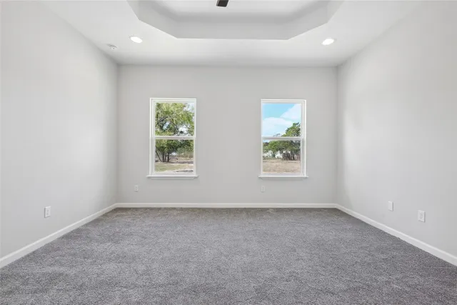 an empty room with an entryway