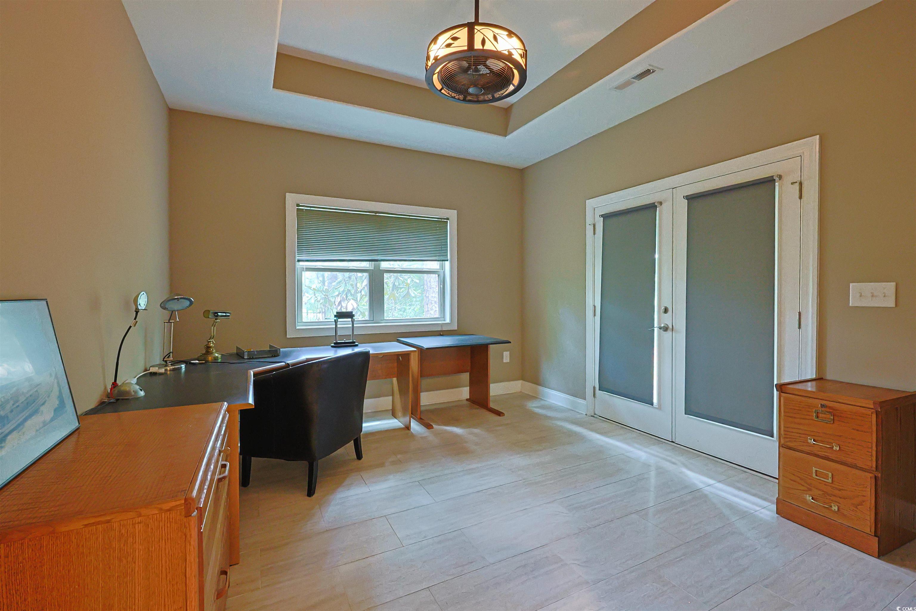 1065 Wigeon Drive Conway, SC 29526 - Photo 18 of 40 Office space featuring french doors and a raised ceiling