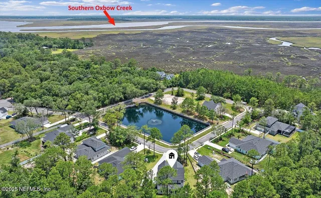 a view of a yard with an outdoor space